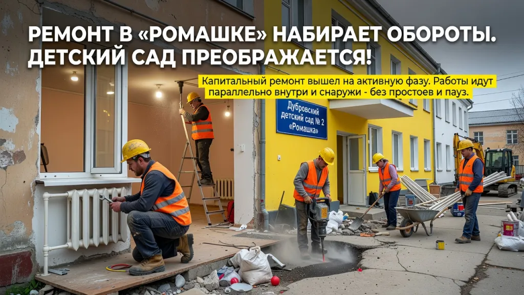 Ремонт в «Ромашке» набирает обороты. Детский сад преображается!